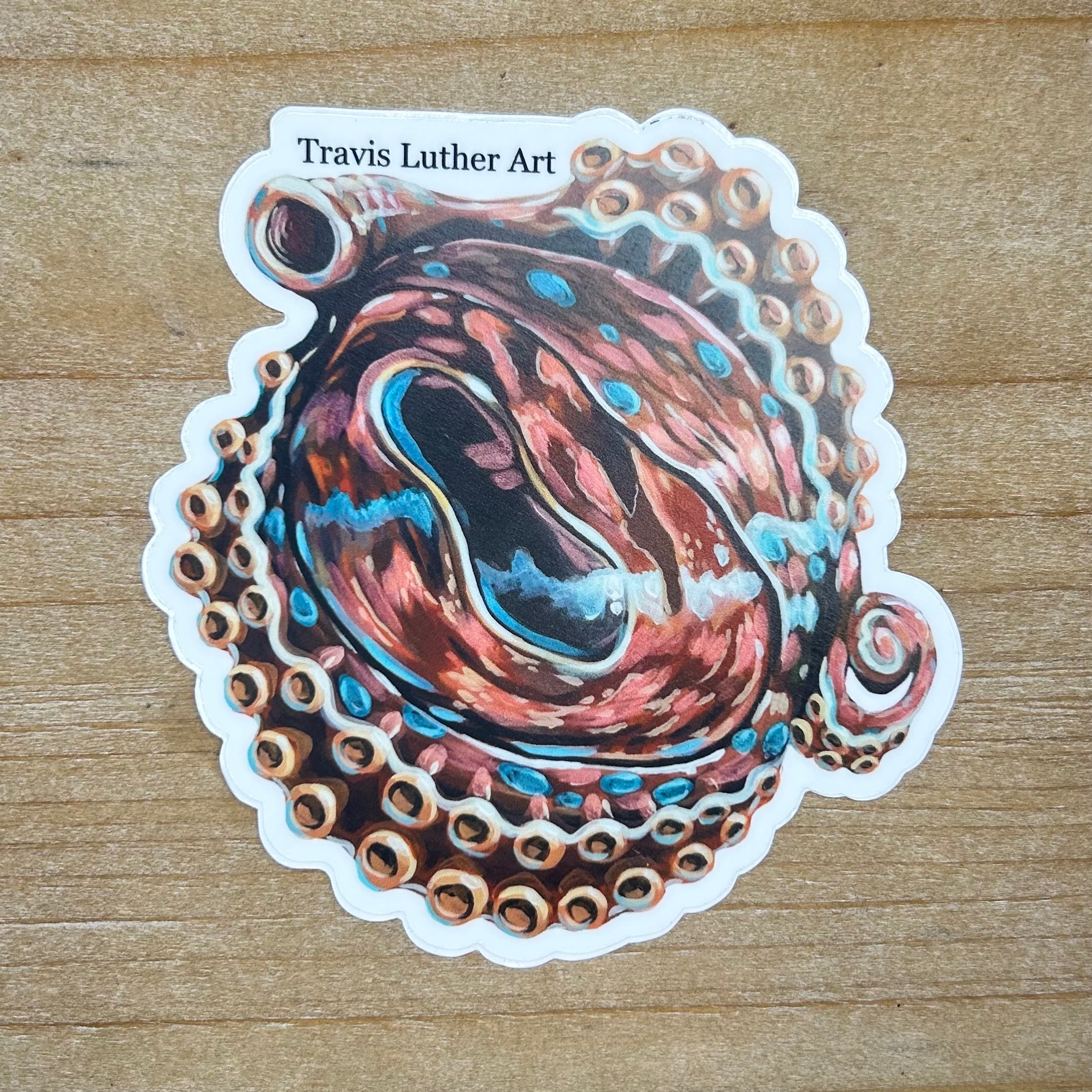 Octopus Eye Sticker Red