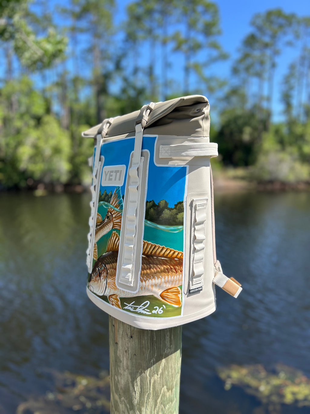 Redfish Scene Painted Yeti M20 Taupe