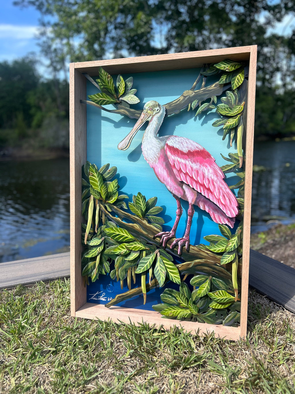 Roseate Spoonbill 3D Painting