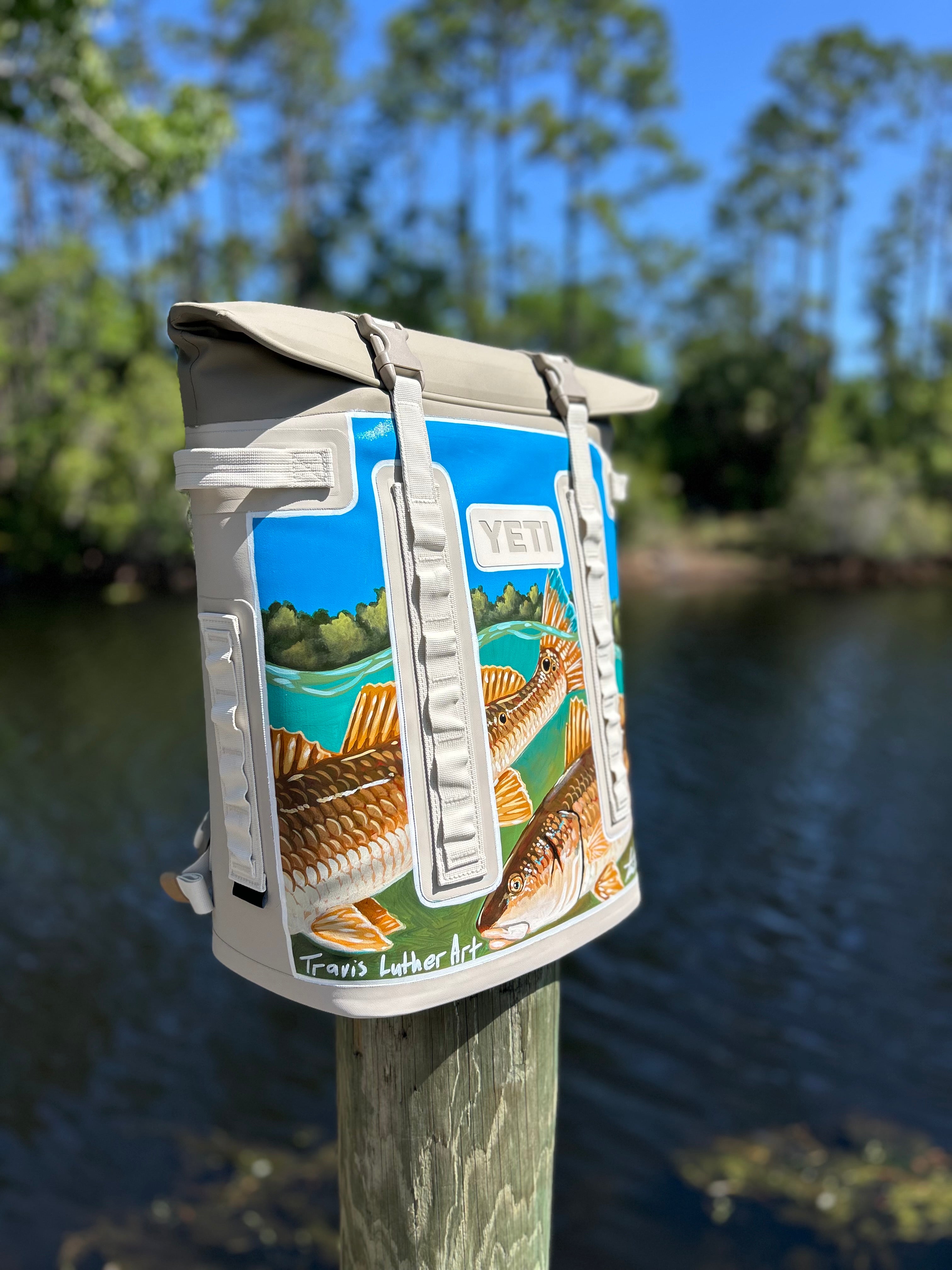 Redfish Scene Painted Yeti M20 Taupe