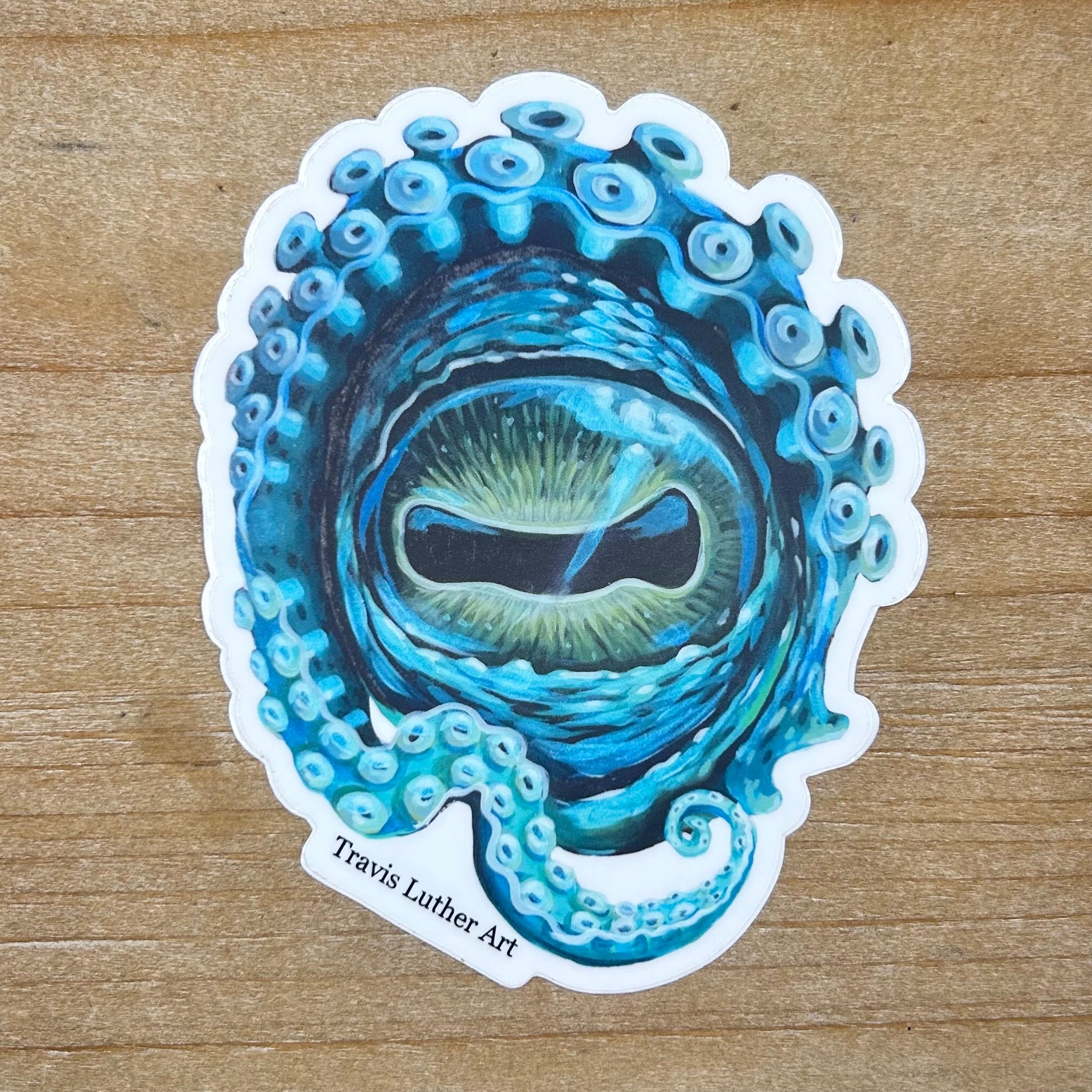 Octopus Eye Sticker Blue
