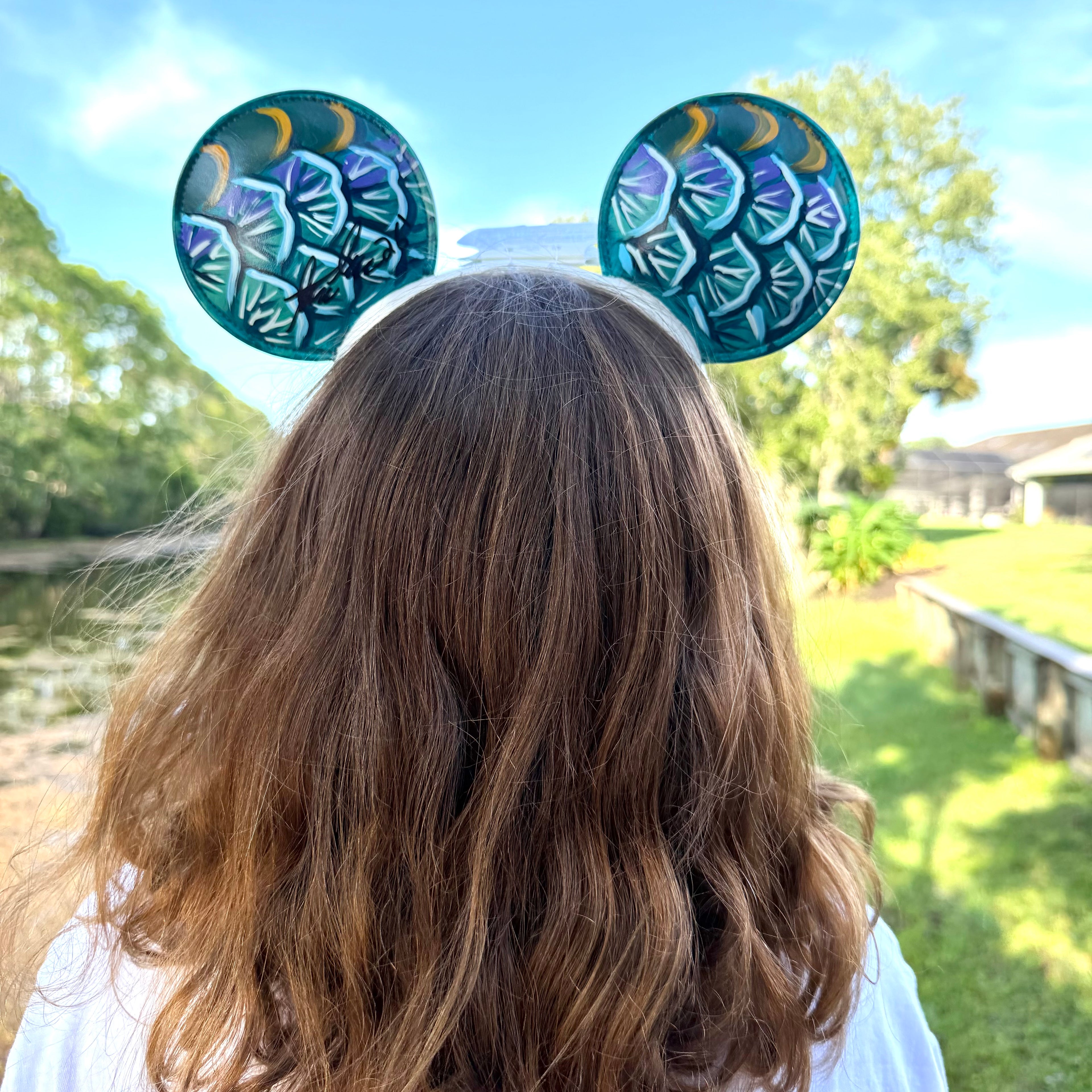 Hand Painted Fish Flank Headbands