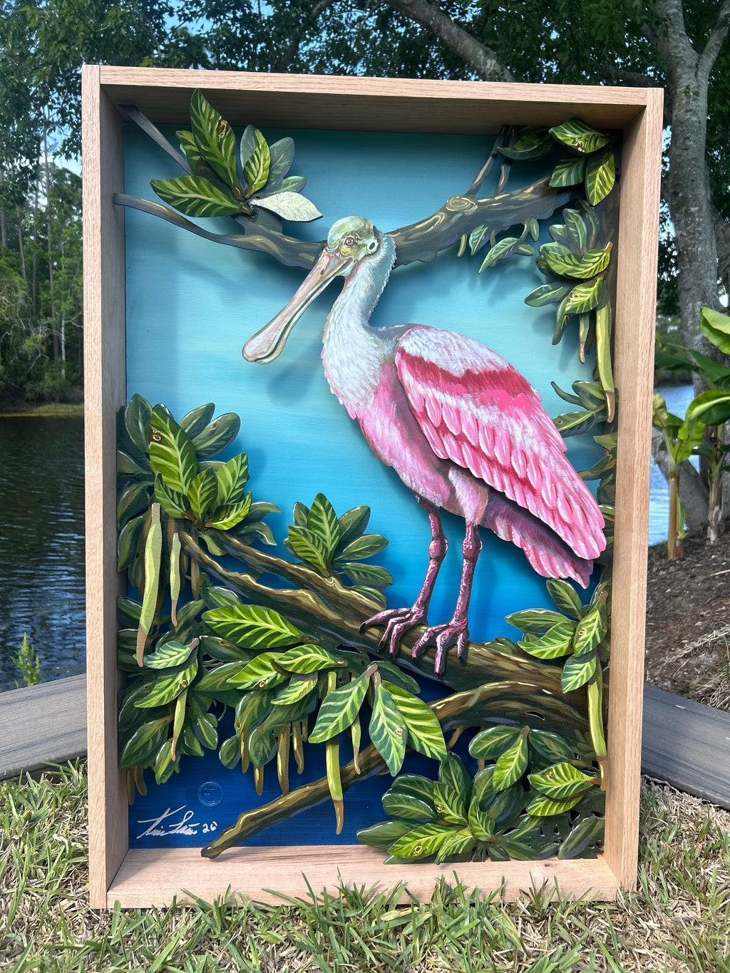 Roseate Spoonbill 3D Painting