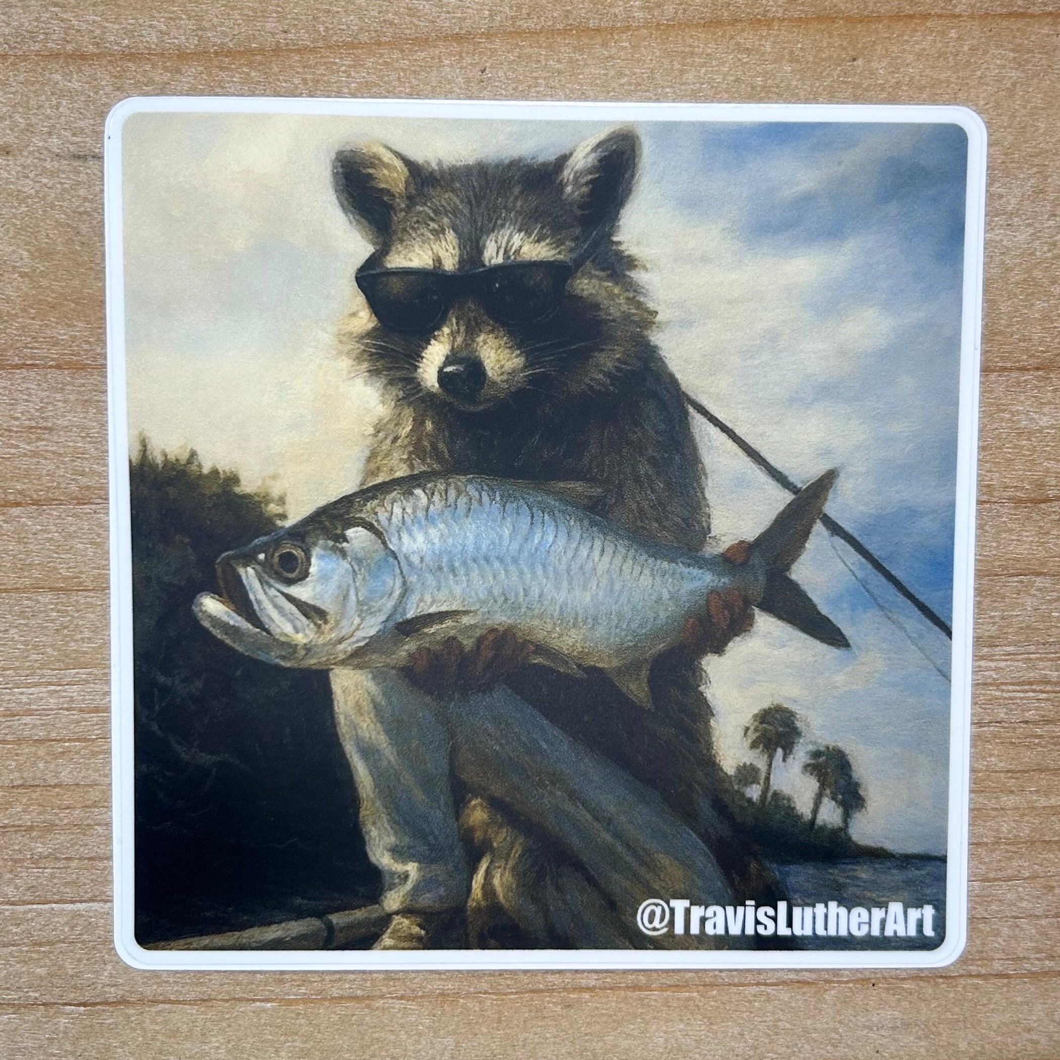 Rusty Whiskers Tarpon On Fly Sticker