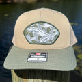 Snook Collage Patch Hat – Olive/Tan SnapBack Trucker