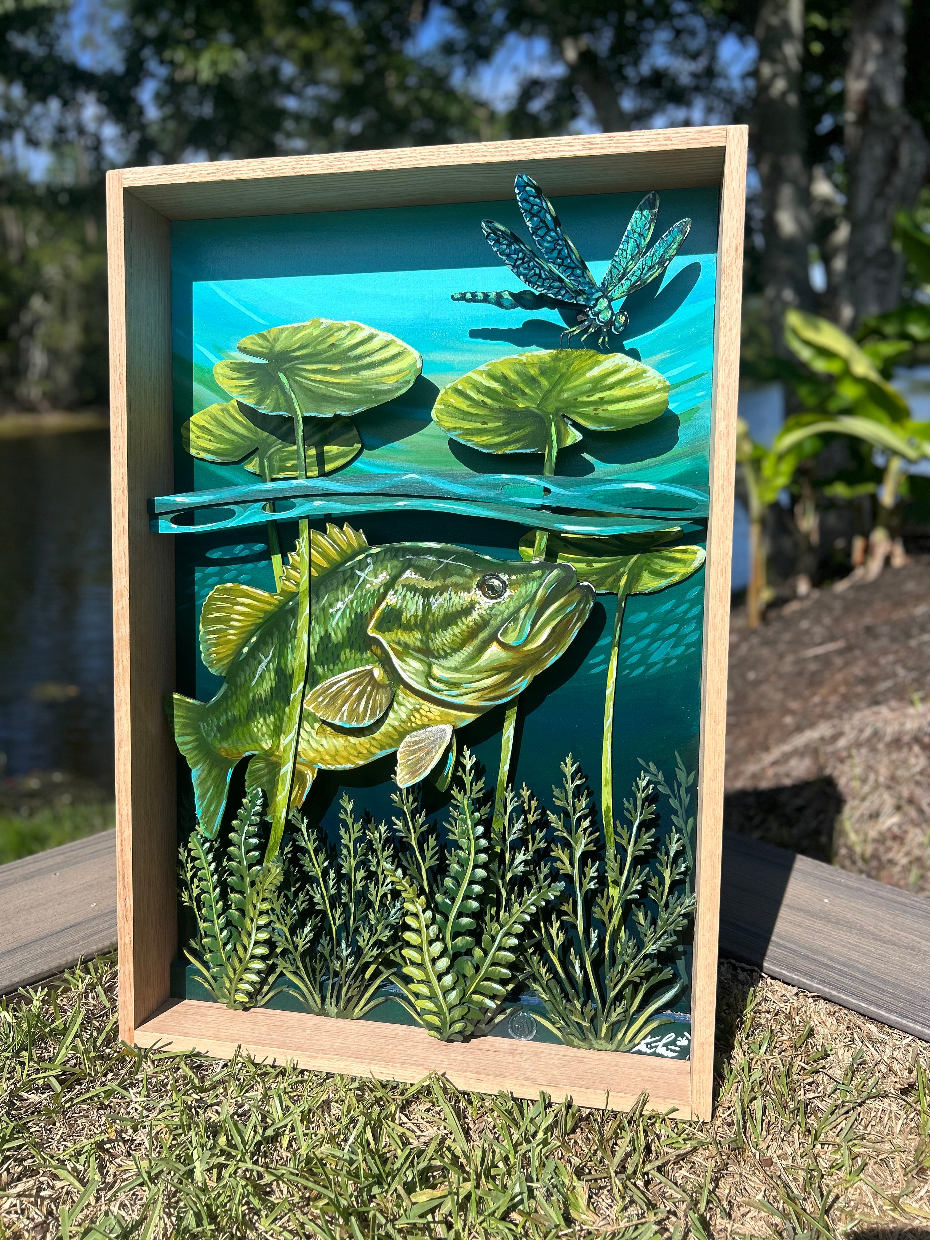 Largemouth Bass 3D Painting