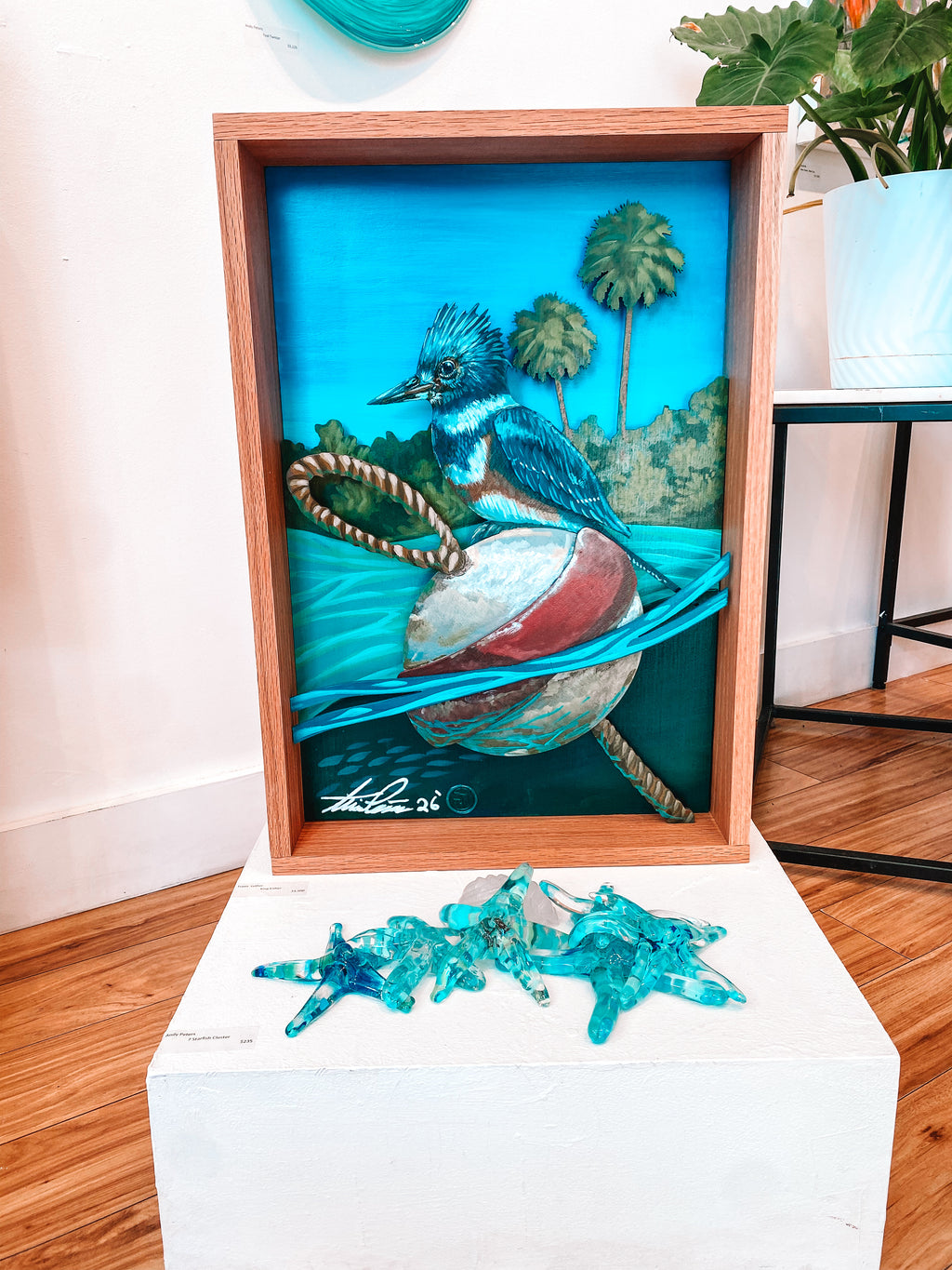 3D Kingfisher Buoy Painting Framed