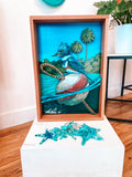 3D Kingfisher Buoy Painting Framed