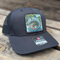 Jumping Tarpon Patch Hat - Black Trucker