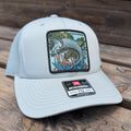 Jumping Tarpon Patch Hat - Light Grey Snapback Trucker