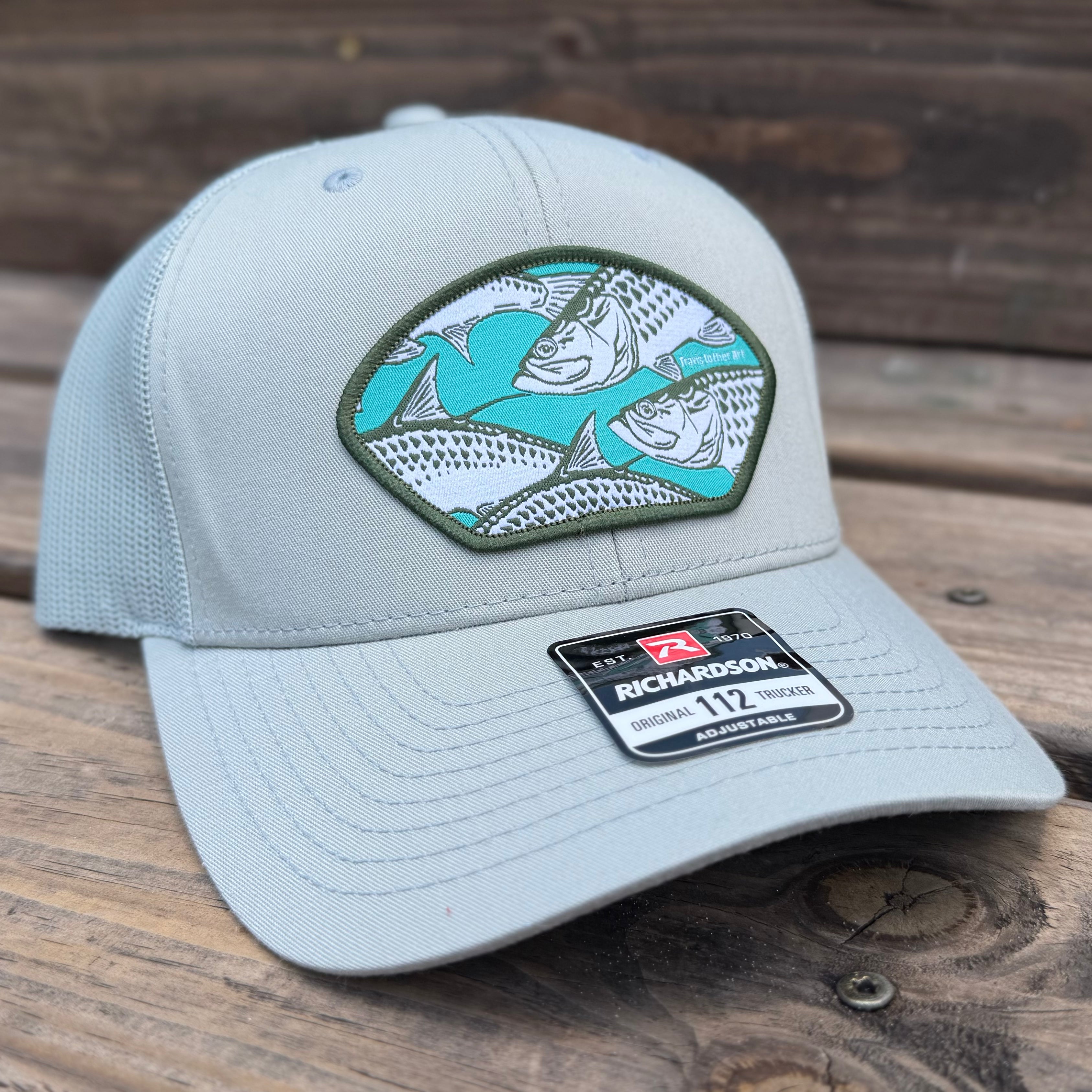 Tarpon Collage Patch Hat - Gray Trucker