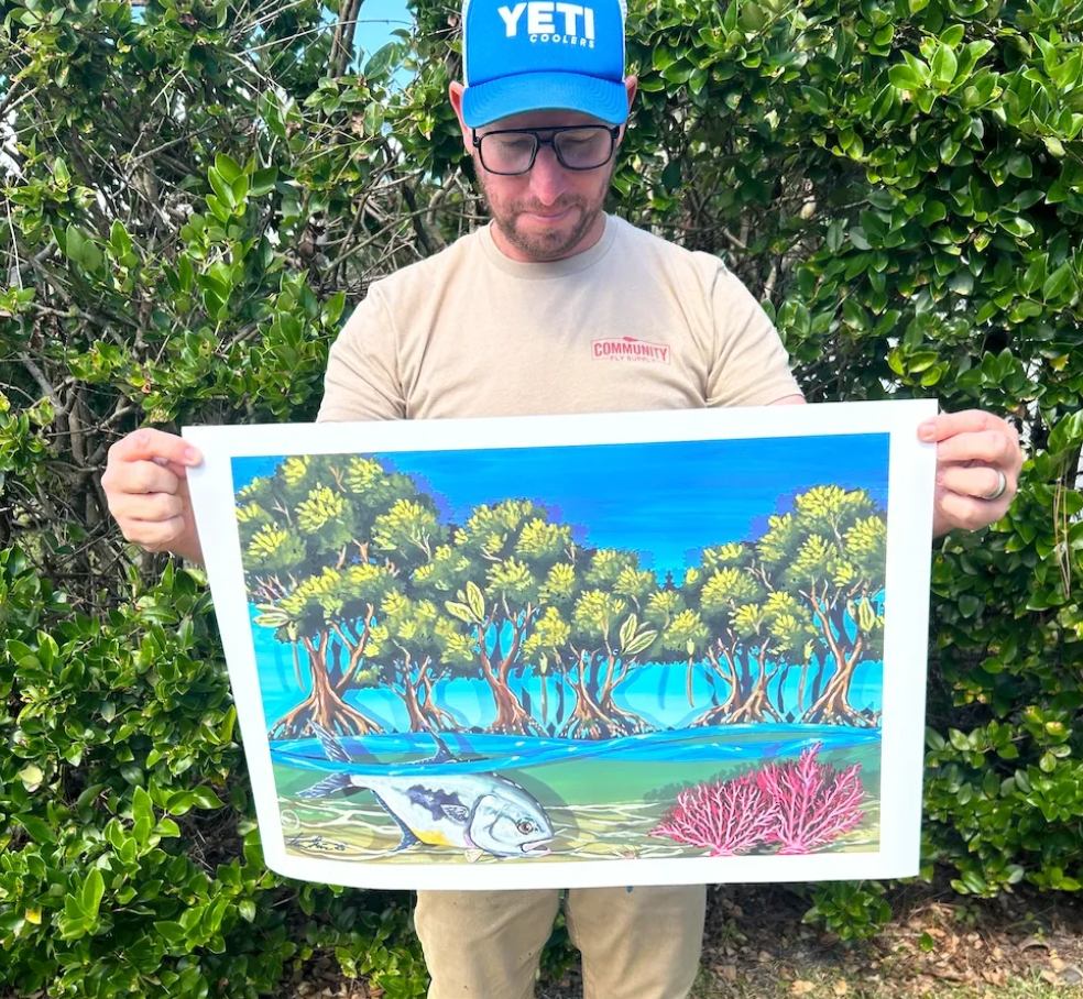 24x16 3D Permit Scene Print – Travis Luther Art