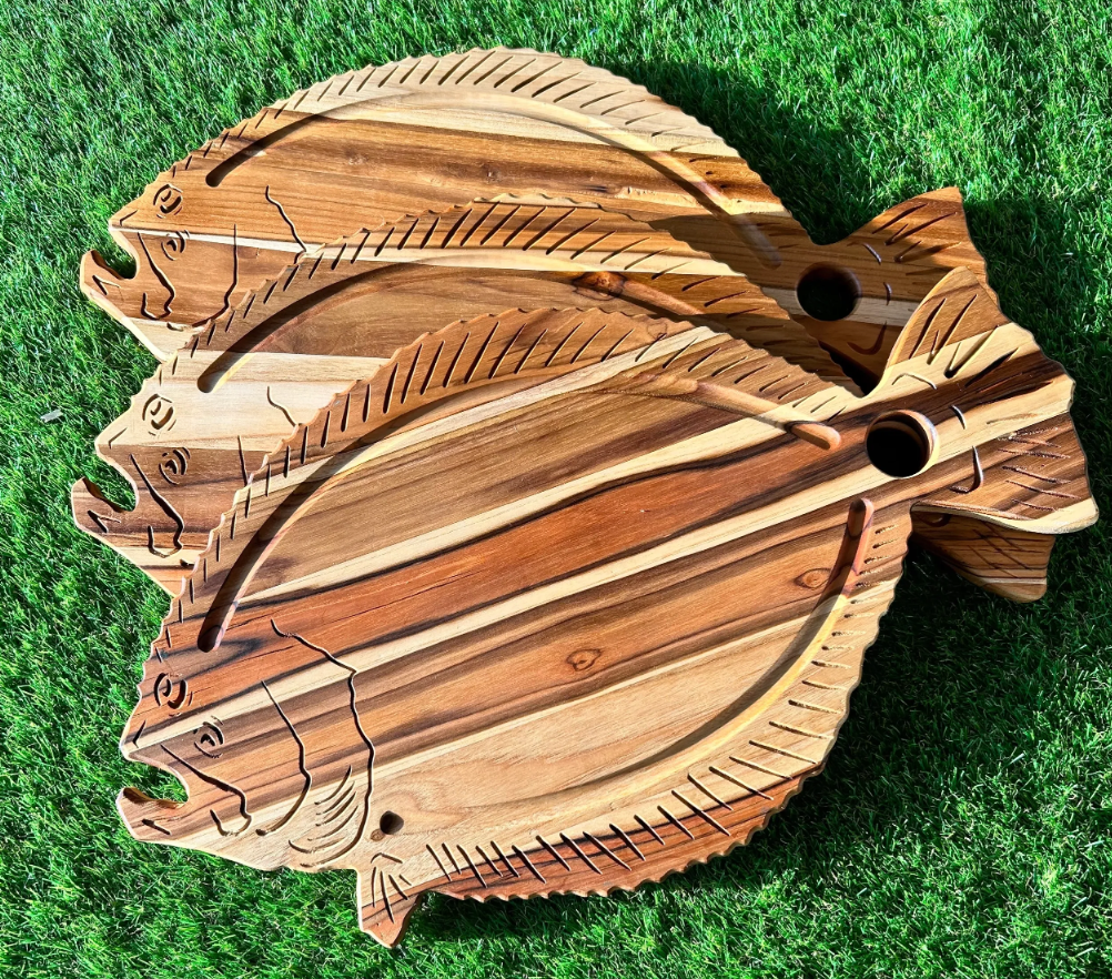 Teak Flounder / Fluke Serving Board