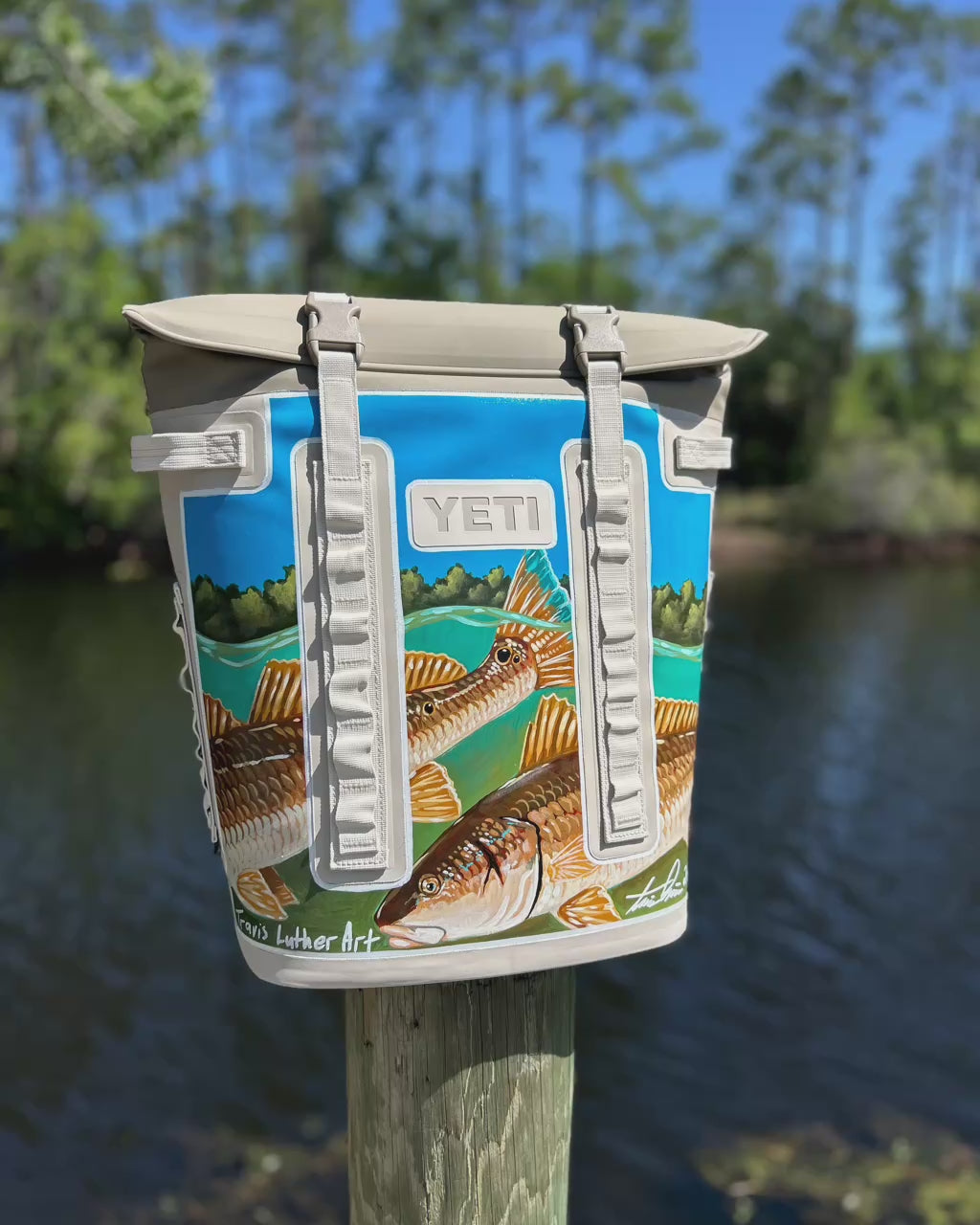 Redfish Scene Painted Yeti M20 Taupe