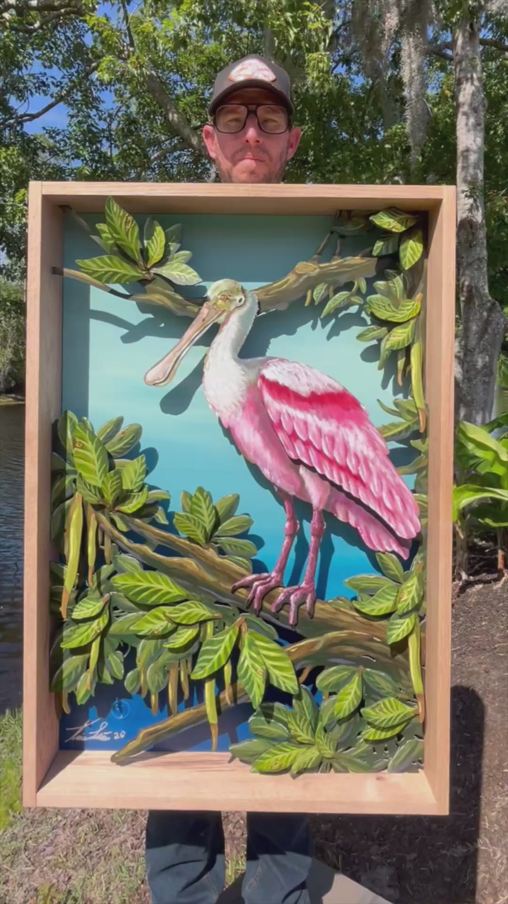 Roseate Spoonbill 3D Painting