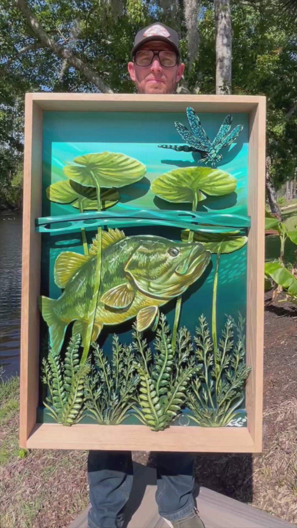 Largemouth Bass 3D Painting